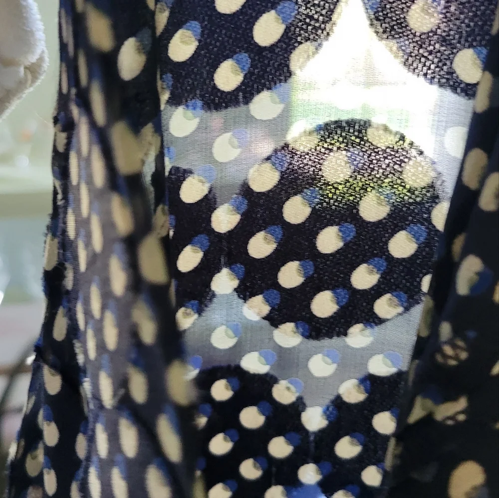 Tory Burch Navy Polka Dot Silk Dress - Picture 10 of 12